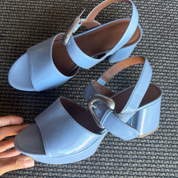 AEROSOLES Light Blue Heeled Sandals - Picture 4 of 5